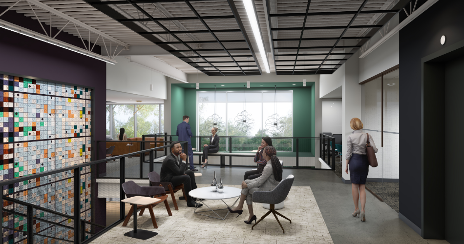 Interior spaces at Flex at Chesterbrook