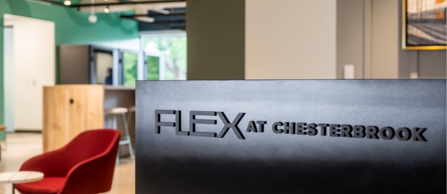 Flex at Chesterbrook reception area