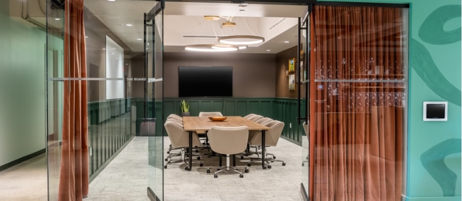 Flex at Chesterbrook's boardroom with tv