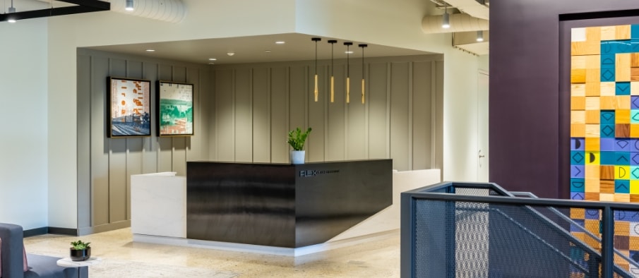 Flex at Chesterbrook reception desk