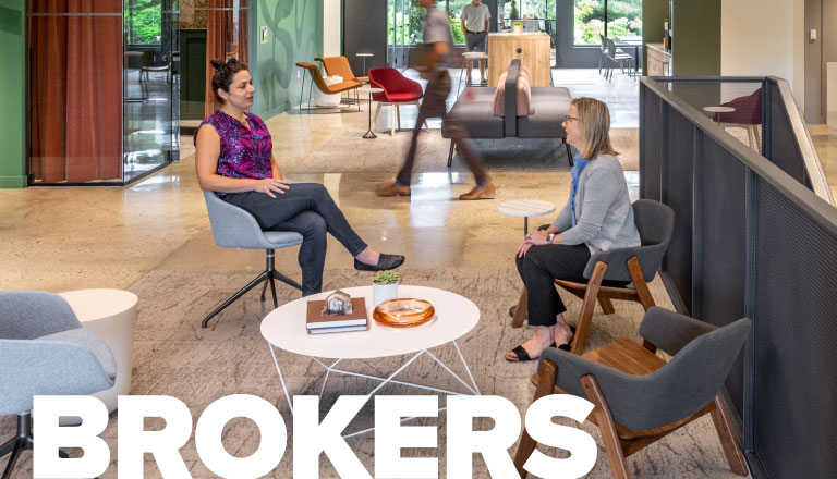 Brokers in flex office space at Flex at Chesterbrook